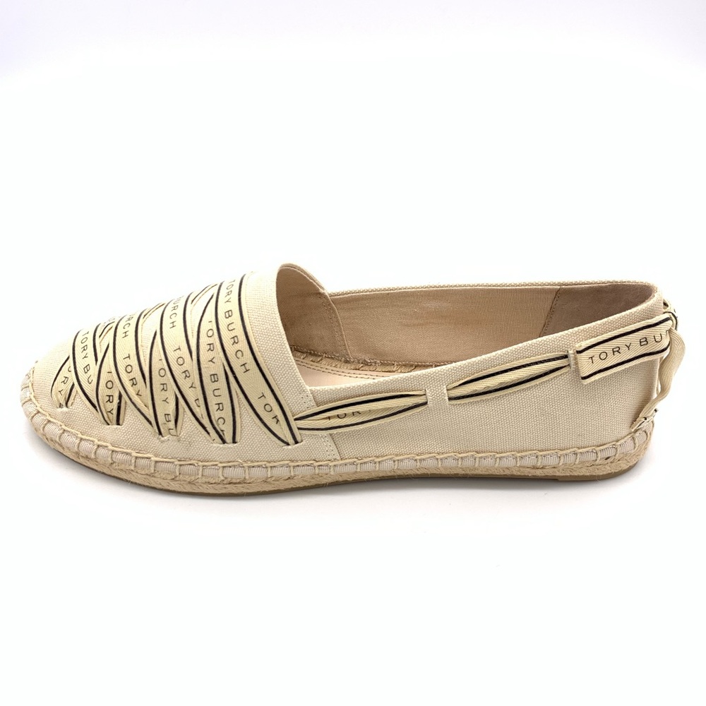 NIB Tory Burch Tory Ribbon Espadrille-Recycled Canvass - Picture 3 of 6